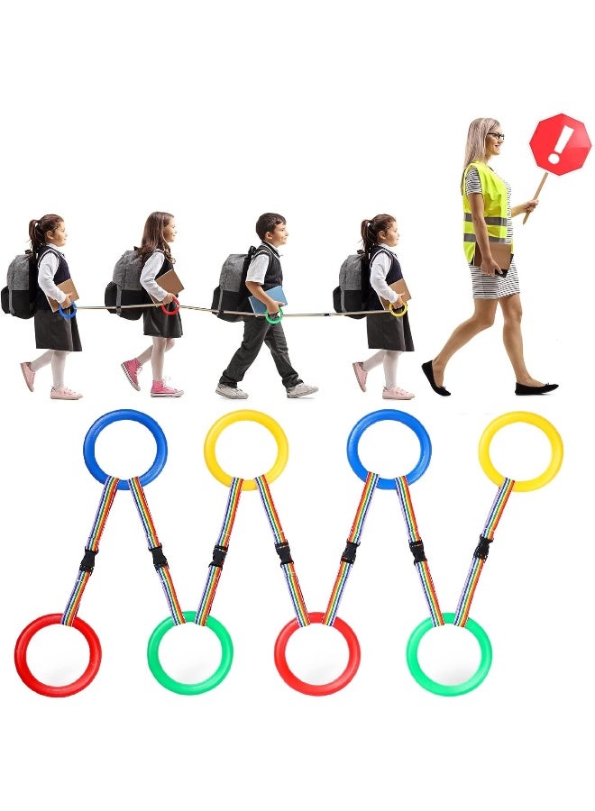 Reginary 16 Pcs Toddlers Walking Ropes Preschool Walking Rope for Kids Colorful Line Safety Loops Detachable Transition Rope for Children's School Kindergarten Outdoor Supplies Wrist Leashes - Image 1