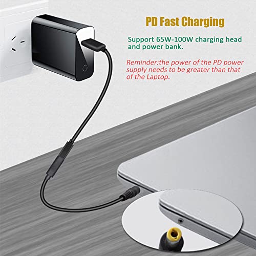 vienon Type C USB-C Female Input to DC 5.5x2.5mm Power PD Charge Cable fit for Laptop 18-20V - Image 3