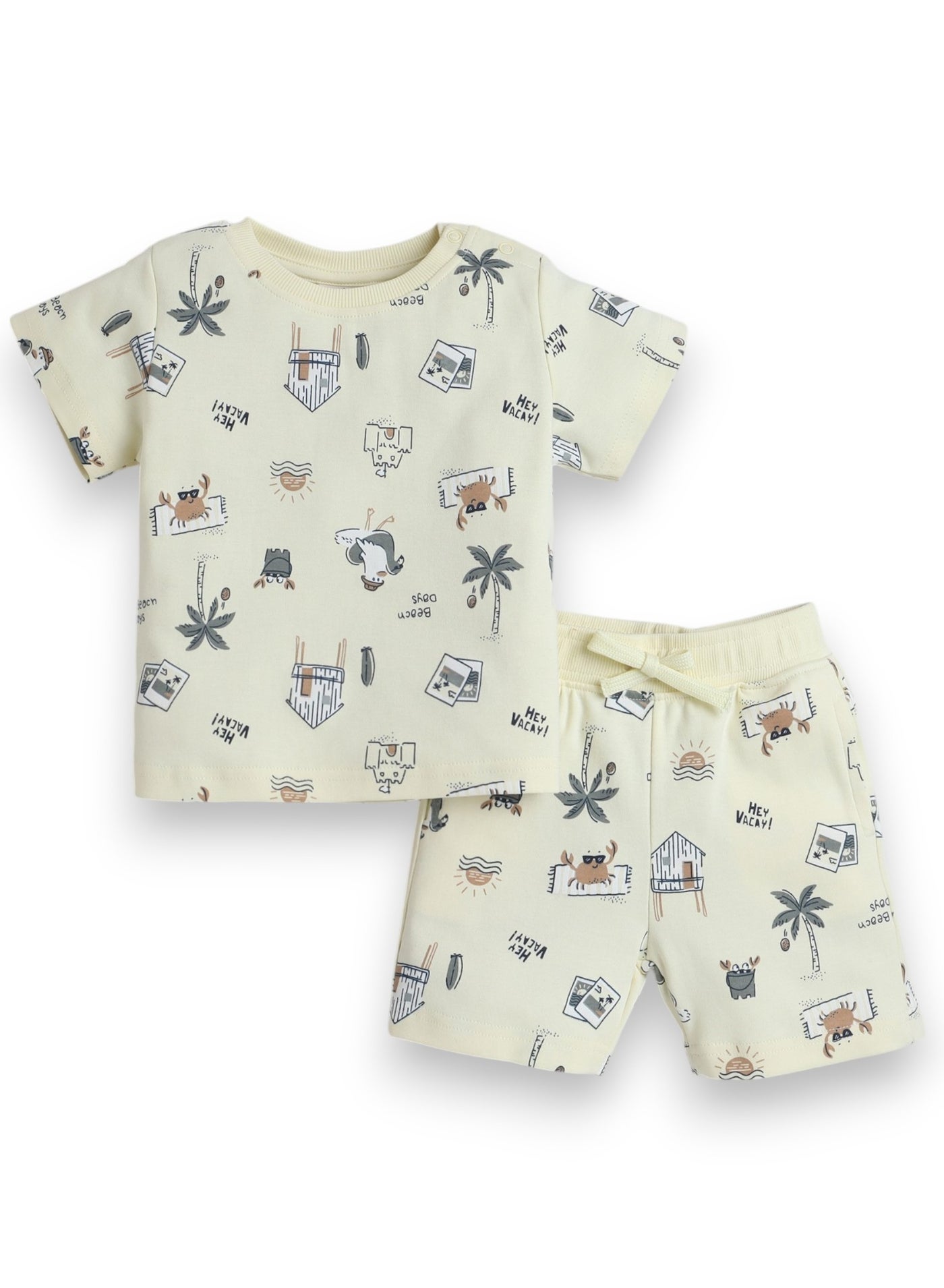 victor and jane Boys Deep Water Vibe T-Shirt & Navy Shorts Set