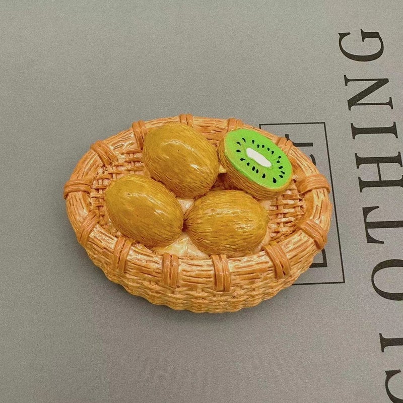 * Beautiful Little Aunt * Refrigerator Sticker Three-Dimensional Creative Magnetic Paste Simulation Food Bread Message Sticker Magnet - Image 1