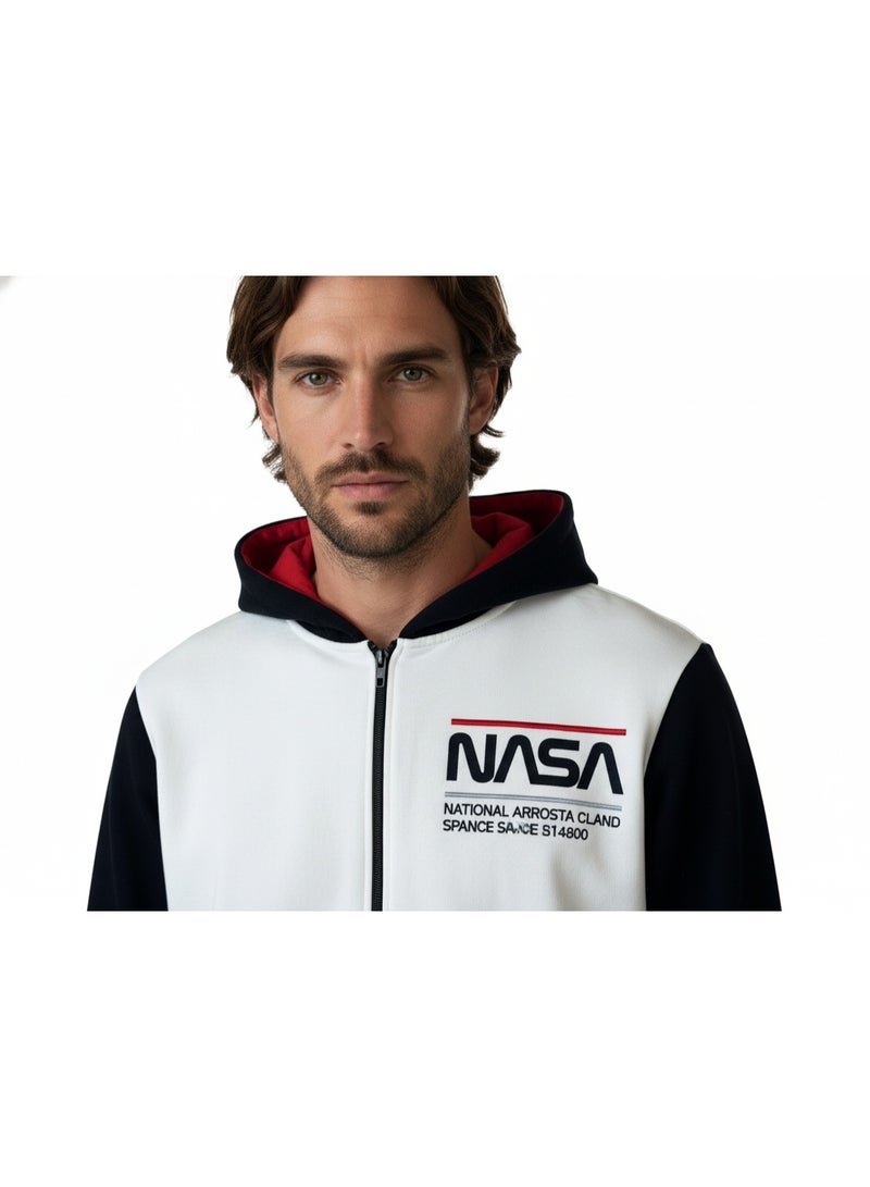 NASA HOODY MENS NASA PRINT WITH ZIPPER  L/S HT - Image 2