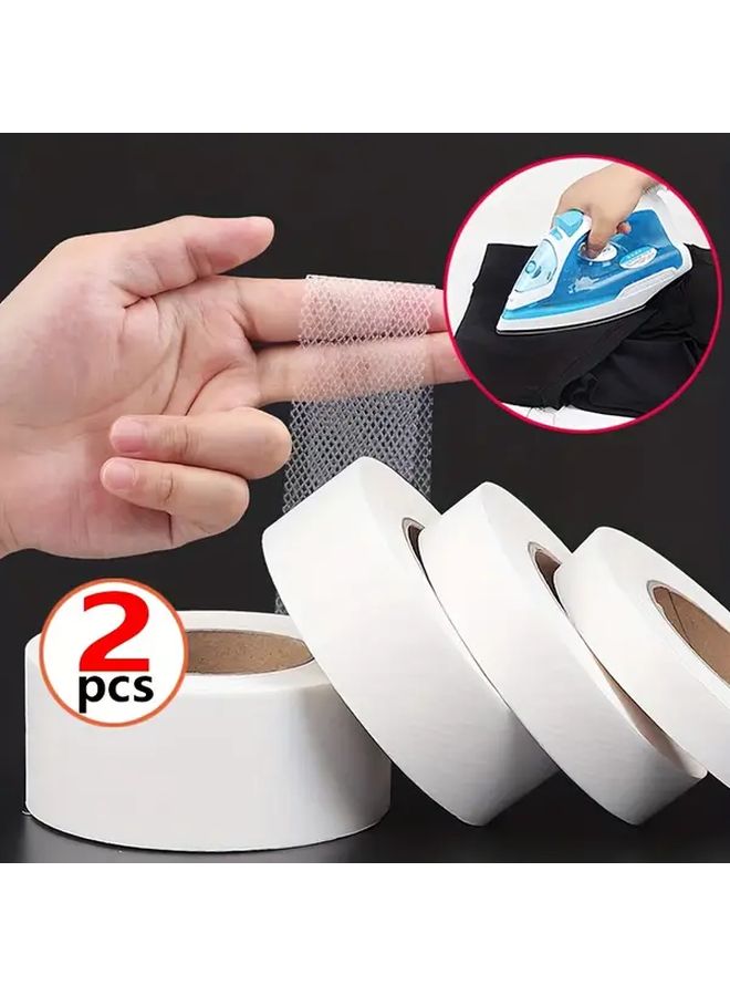 Self Adhesive Iron On Hem Tape 2 Rolls 0.79 Inch No Sew Pants Shortener - Image 2