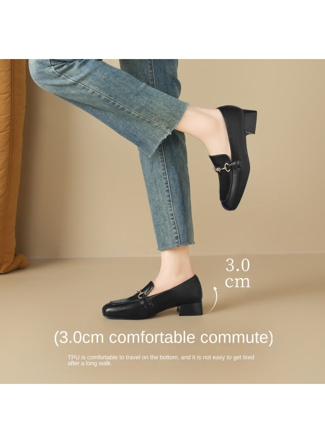 ZHR Versatile Style】lightweight Slip-on Women's Leather Flats For Commute, Low Heel Loafers For Mothers - Image 5