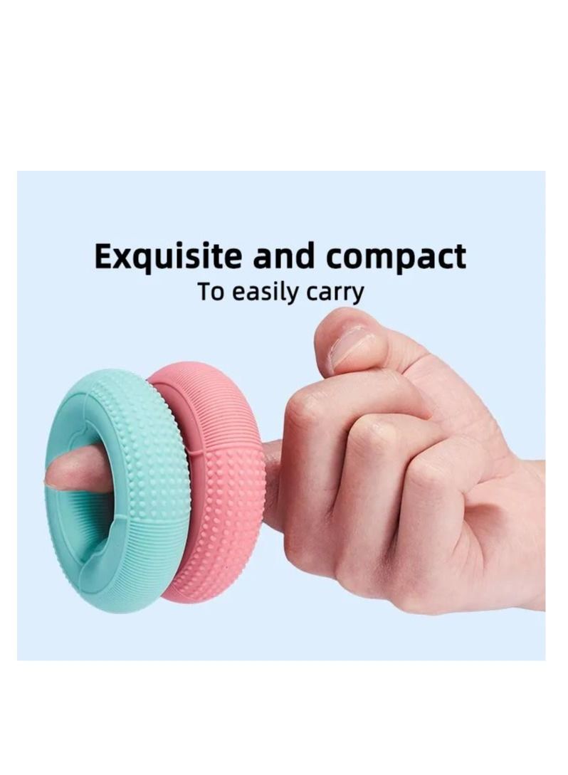 Y&D Elastic Ring Silicone Hand Grips Strength Resistance Bands Finger Exerciser Strengthener Trainer Ring - Image 5