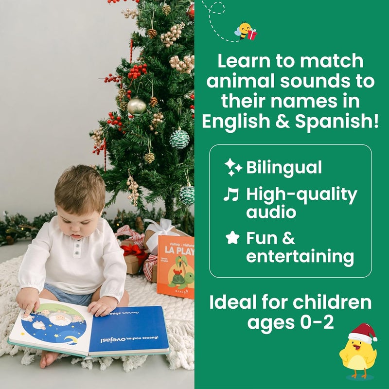 Binibi Store Spanish Books for Babies & Toddlers 1-3 La Granja Interactive Bilingual Sound Book with Farm Animal Sounds | Bilingual Children's Book | Spanish Learning for Kids | Libro en español para bebés - Image 4