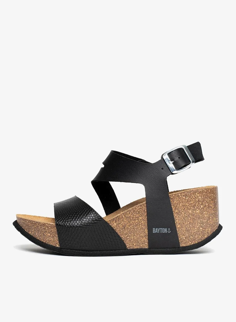 BAYTON Ibiza Strappy Mid Heel Wedges