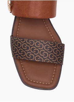 Celeste Women Monogram Print Slip-On Sandals  - Image 4
