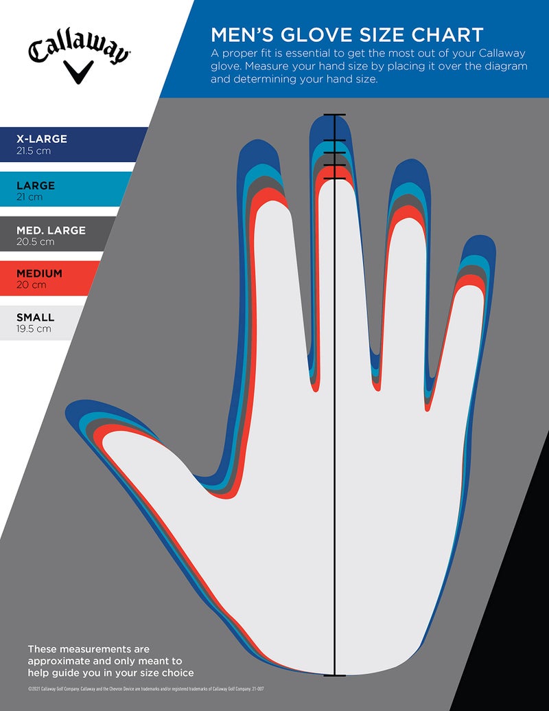 Callaway قفاز كالاواي جولف ويذر سبان (يُرتدى على اليد اليسرى، أبيض، كبير، للرجال) - Image 5