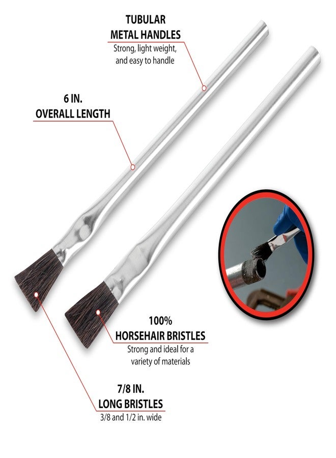 Performance Tool W1147 6" Acid Brush Set (2 Pieces) - Disposable, Horsehair Bristles, Sturdy Metal Handles - Image 5