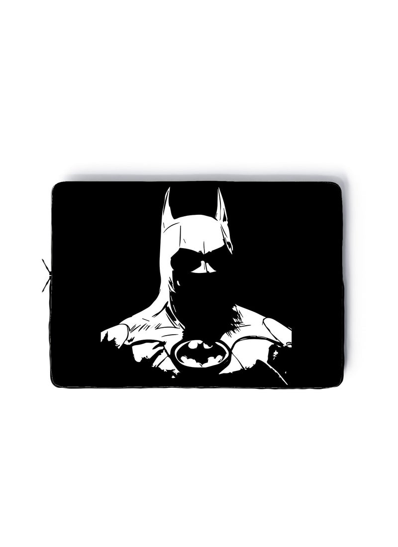 LOUD UNIVERSE Laptop Sleeve 13 inch Batman Dark Knight Retro Comic Minimal White Tablet Sleeve - Image 1