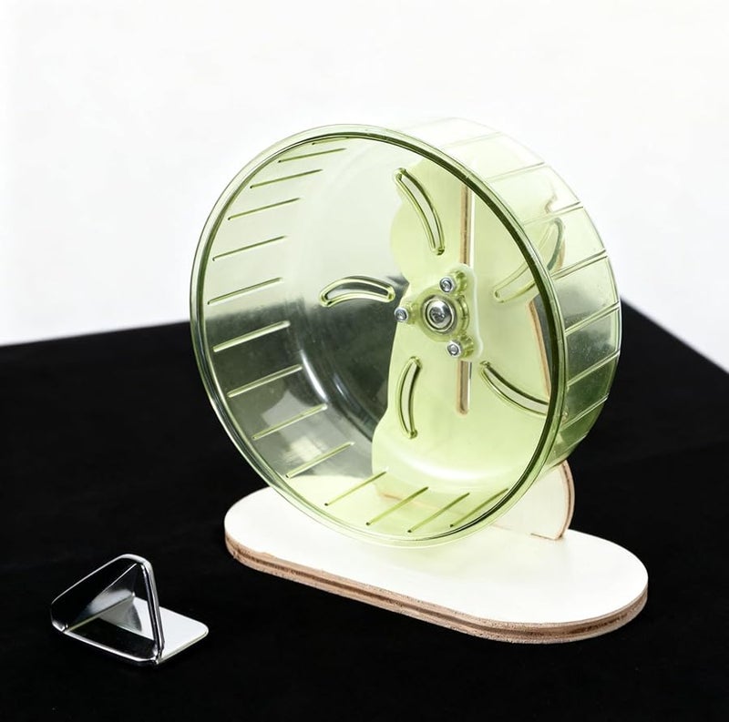 Silent Hamster Exercise Wheel 22cm Plastic Quiet Spinner With Stand For Small Pets - Image 5