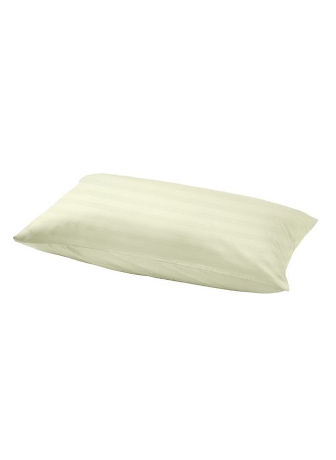 BYFT Tulip (Cream) Queen Size Fitted Sheet and Pillow Covers with 1 cm Satin Stripe (Set of 3 Pcs) 100% Cotton, Soft and Luxurious Hotel Quality Bed linen-300 TC  - Image 3