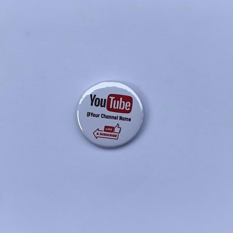 Custom YouTube Channel Badge, Personalized Text and Font & Colour - Image 2