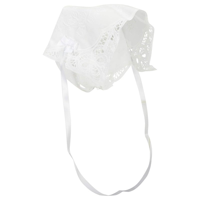 Simply Charming Battenburg Baby Linen Keepsake Bonnet  Made in USA - Image 2