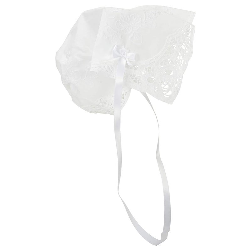 Simply Charming Battenburg Baby Linen Keepsake Bonnet  Made in USA - Image 3