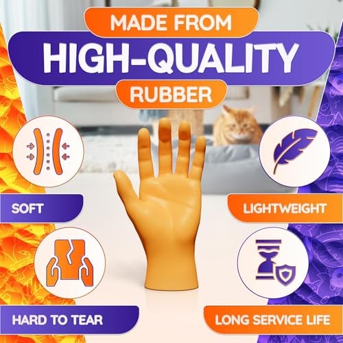 DIMROM 10Pcs Tiny Hands for Fingers Hands Puppets Five Lefts Rights Little Hands Prank Realistic Mini Hands for Gag Performance Rubber Small Hands for Funny Party Favors Miniature Hands Tiny Things - Image 5