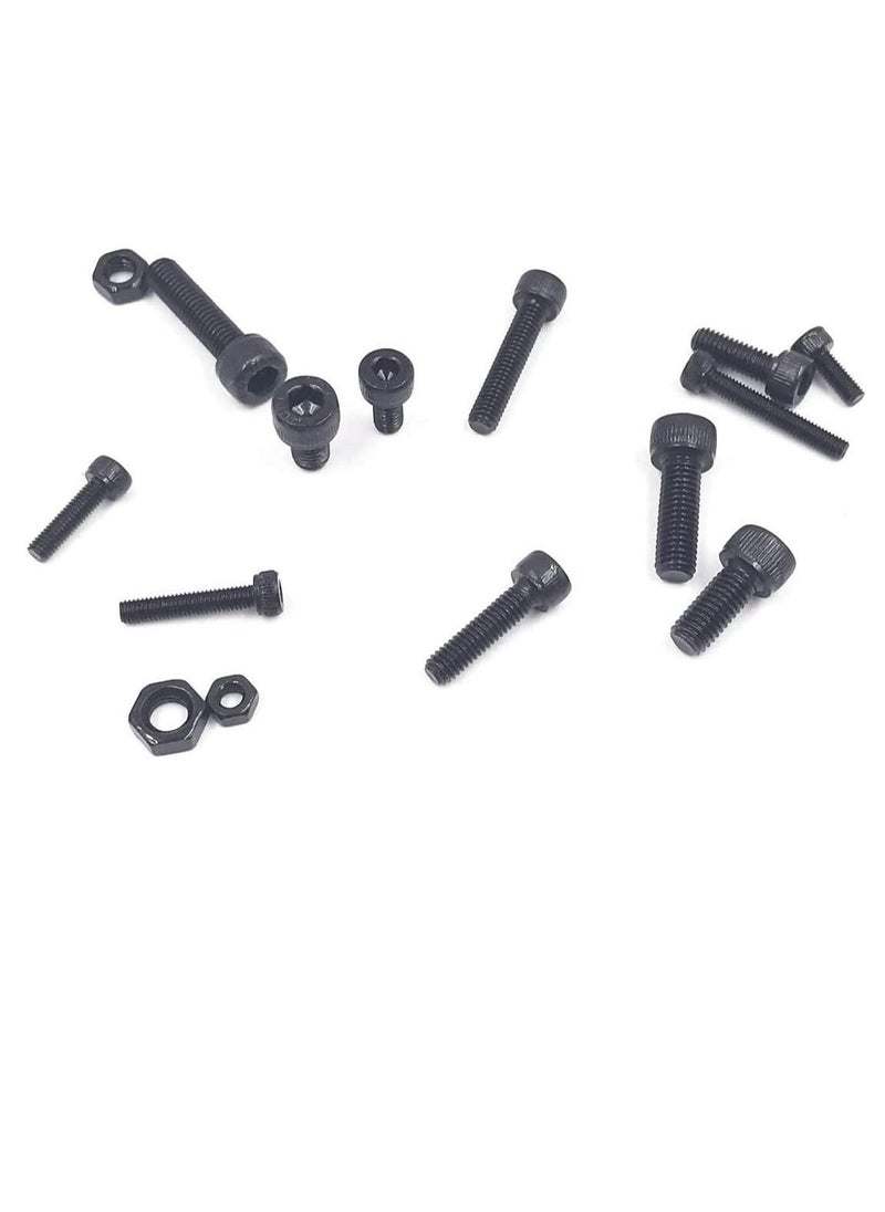SYOSI - Cap Screws 50pcs Socket Screw Set M2 M2.5 M3 M4 M5 M6 M8 Flat Head Countersunk Head Black Grade Alloy Steel Hex Socket Head Cap Screw Screws Fastener (Size: 20mm, Type: M6) - Image 1