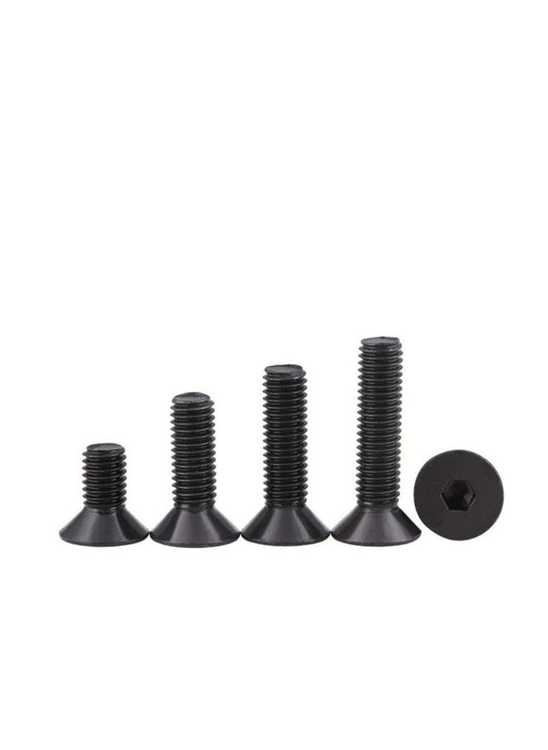 SYOSI - Cap Screws 50pcs Socket Screw Set M2 M2.5 M3 M4 M5 M6 M8 Flat Head Countersunk Head Black Grade Alloy Steel Hex Socket Head Cap Screw Screws Fastener (Size: 20mm, Type: M6) - Image 1
