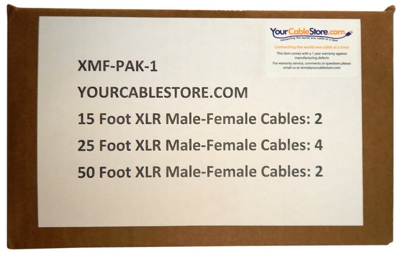 Your Cable Store XLR/Mic Cable Kit Two 50 ft, Two 15 ft and Four 25 Foot XLR Patch Cables - Image 5