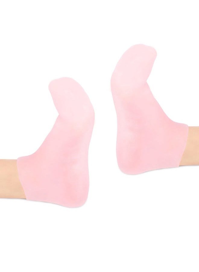 KVMDAZ - Silicone Socks for Women, Moisturizing Foot Socks, Soft Gel Socks, Aloe Socks, Women Spa Pedicure Socks for Repairing Dry Feet, Cracked Heel and Softening Rough Skin, Calluses - Image 1
