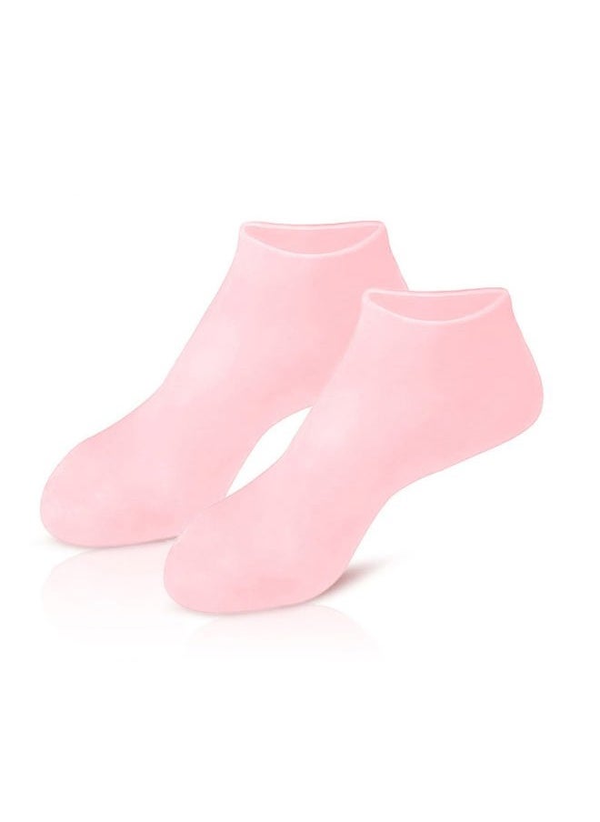 KVMDAZ - Silicone Socks for Women, Moisturizing Foot Socks, Soft Gel Socks, Aloe Socks, Women Spa Pedicure Socks for Repairing Dry Feet, Cracked Heel and Softening Rough Skin, Calluses - Image 1