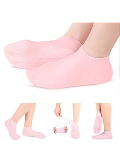 Silicone Socks for Women, Moisturizing Foot Socks, Soft Gel Socks, Aloe Socks, Women Spa Pedicure Socks for Repairing Dry Feet, Cracked Heel and Softening Rough Skin, Calluses