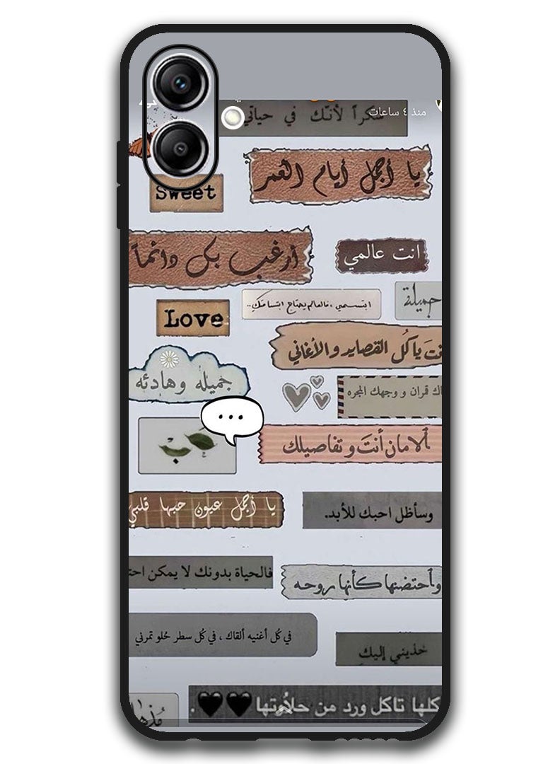 Theodor غطاء واقي مضاد للخدش ومقاوم للصدمات لجهاز سامسونج جالاكسي A06 تصميم عربي (141) - Image 1