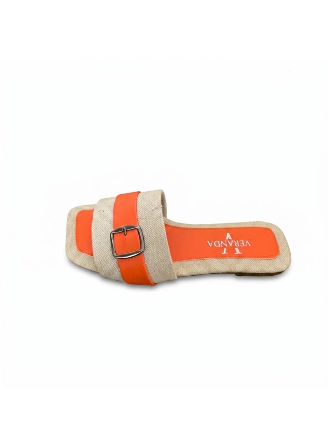 Vbranda A beautiful summer slipper, full of vitality and radiance, that gives you a bright look every time.SF-75-ORANGE - Image 2