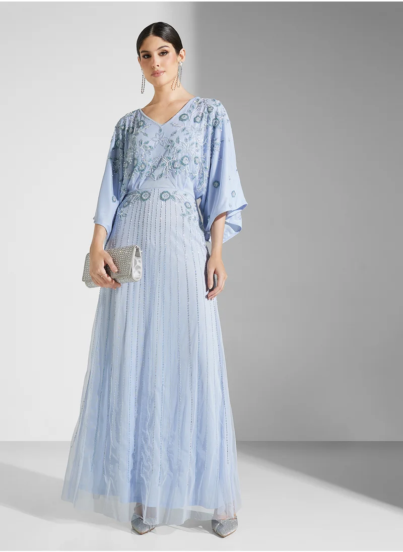 فروك اند فرل Puff Sleeves Maxi Dress