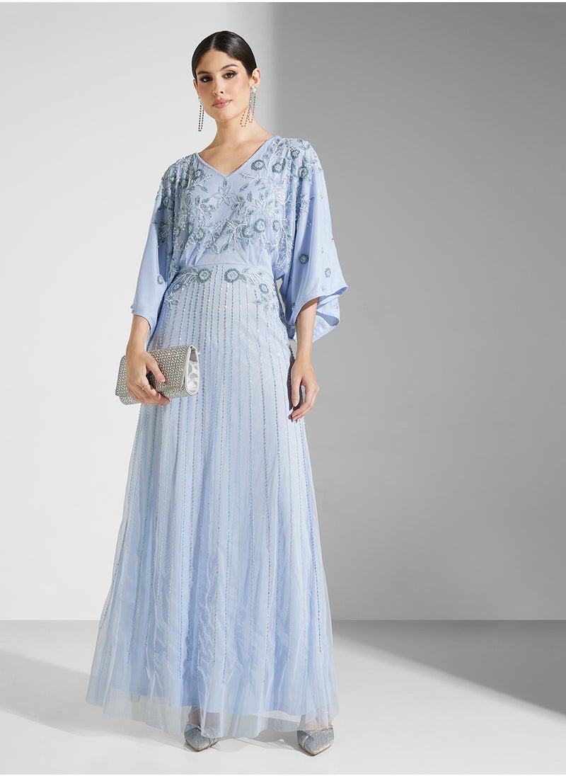 Frock and Frill Embroidered Tulle Gown  - Image 1