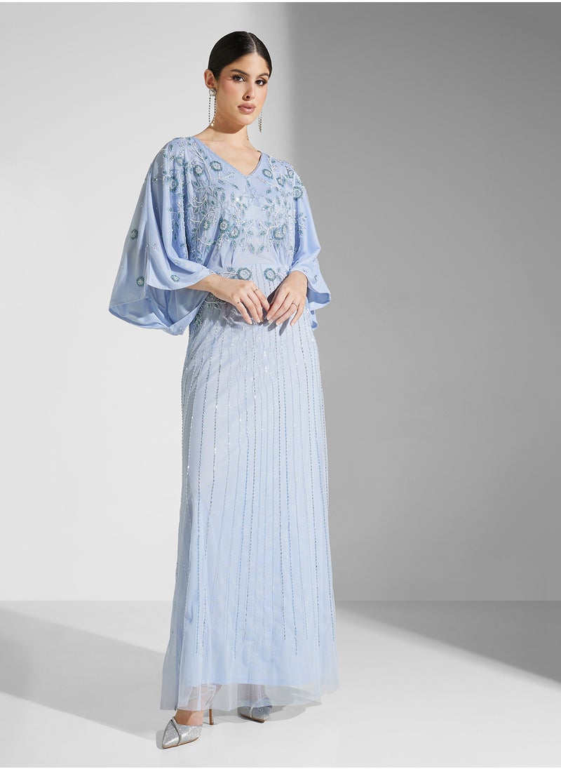 Frock and Frill Embroidered Tulle Gown  - Image 4