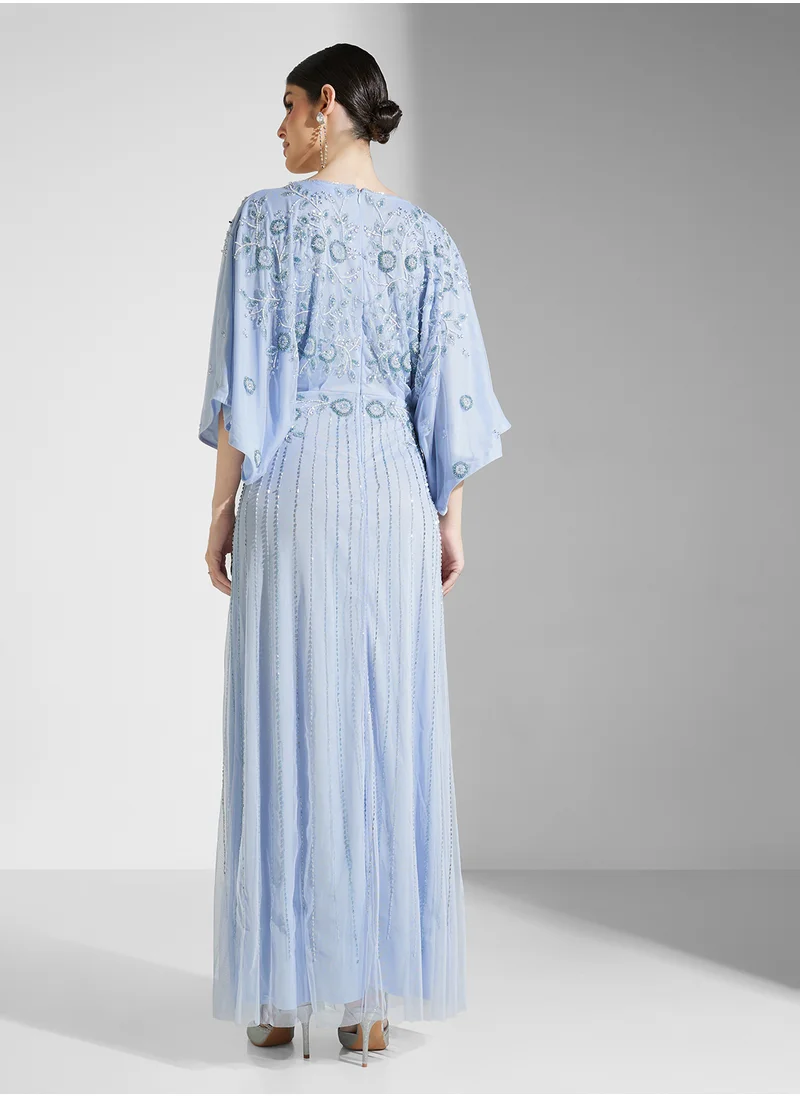 فروك اند فرل Puff Sleeves Maxi Dress