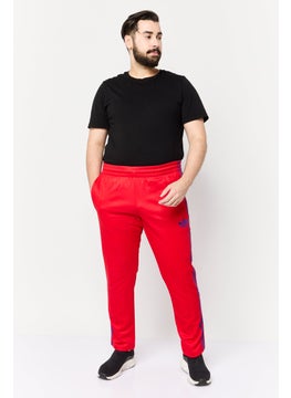 adidas Originals Men Sportswear Fit Brand Logo Training Track Pants, Red  - Image 3