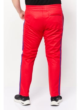 adidas Originals Men Sportswear Fit Brand Logo Training Track Pants, Red  - Image 4