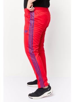 adidas Originals Men Sportswear Fit Brand Logo Training Track Pants, Red  - Image 2
