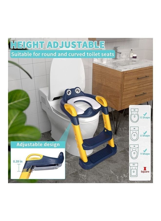 VOGMAX Foldable toilet training seat - blue for Toddler, Potty Training Toilet 2 in 1 Toilet Seat  - Image 2