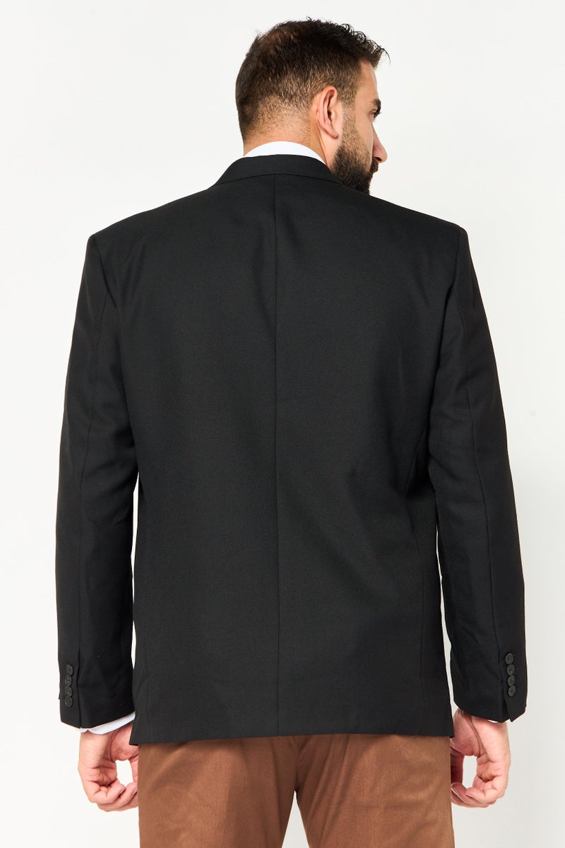 LACOSTE Men Regular Fit Solid Casual Blazer, Black - Image 3