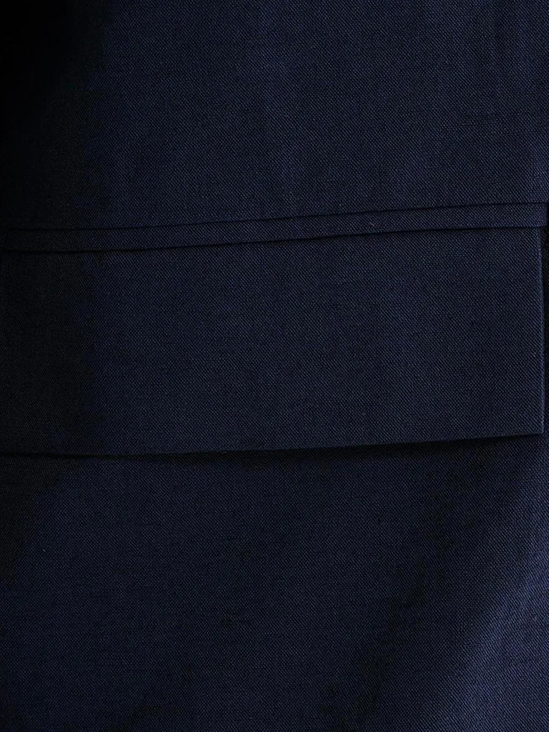 ميكسراي جاكيت بليزر ميكسراي بياقة وأزرار من الكتان