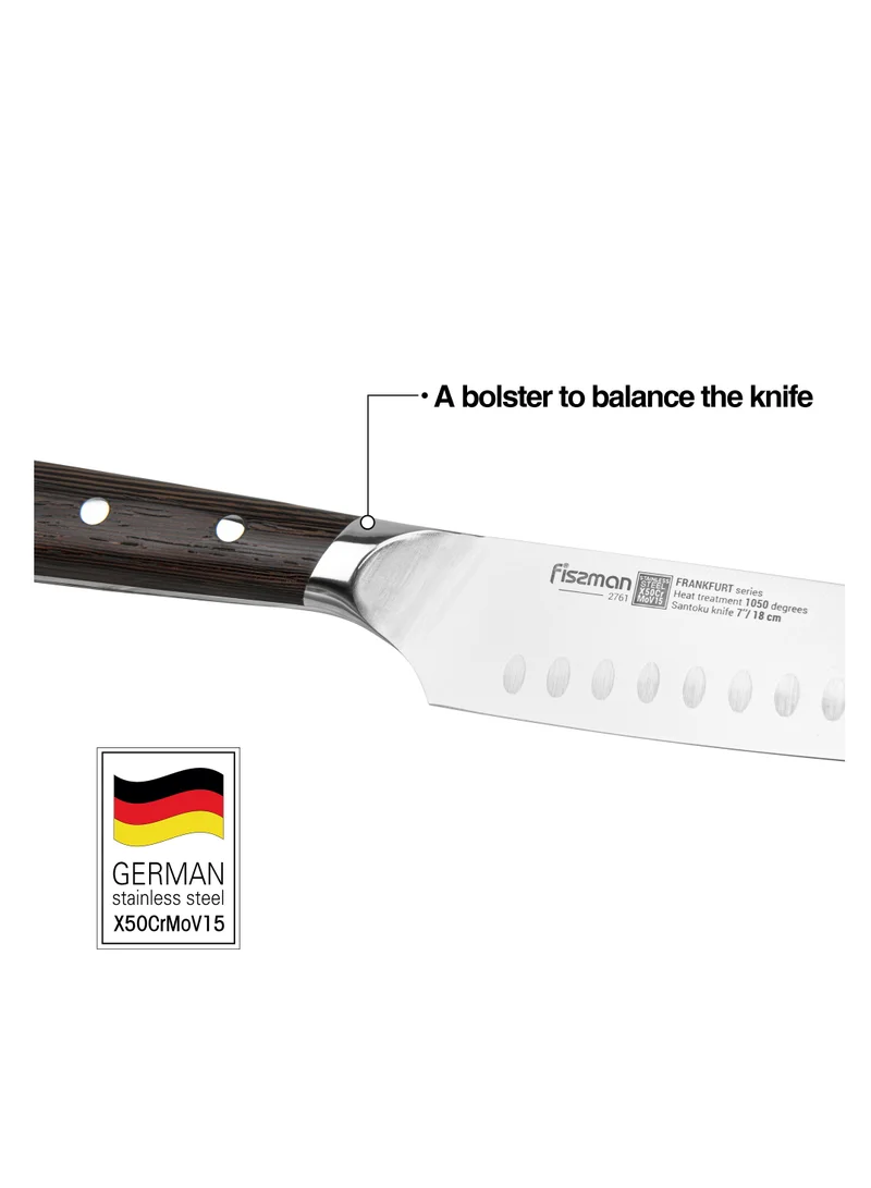 Fissman 7'' inch Santoku Knife 7'' Santoku Knife FrankFurt Series with Sturdy And Elegant Handle  | Best Price UAE
