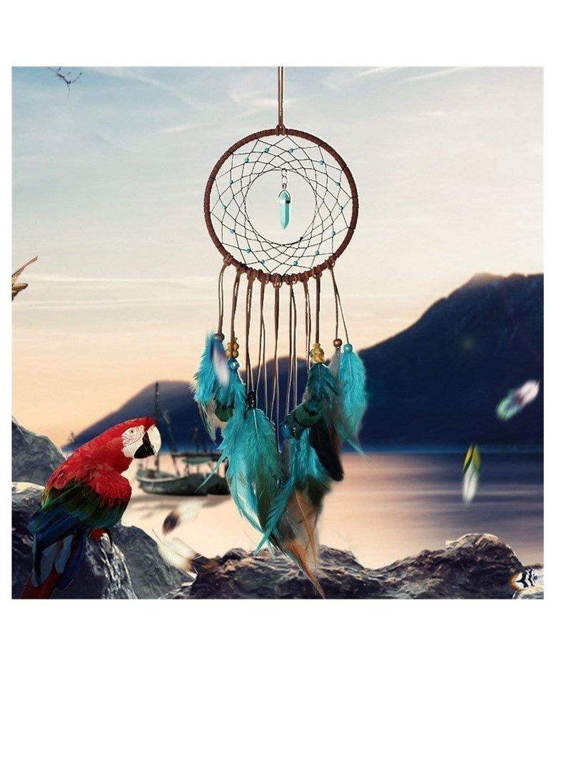 Y&D Excefore Dream Catcher مصنوع يدويًا بوهيمي كبير للأطفال من Macrame للتعليق على الحائط ديكور بوهو ديكور ريش ✅العبوة متضمنة: قطعة واحدة من صائد الأحلام.  - Image 5