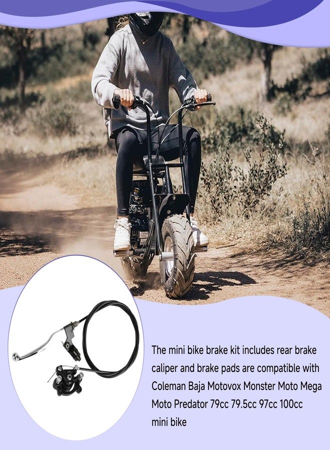 CILOYU Mini Bike Brake Lever Cable Assembly Kit + Mini Bike Brake Caliper Replacement for Coleman CT100U CC100X Baja DB30 Motovox MBX10 MBX11 MMB80 MMB105 79cc 97cc 100cc Powersports Parts - Image 3