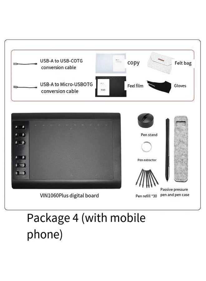 1060PLUS Graphic Tablet - Handwriting and Drawing Tablet, USB-A, 10x6 Inch, 8192 Levels Pressure Sensitivity  - Image 1