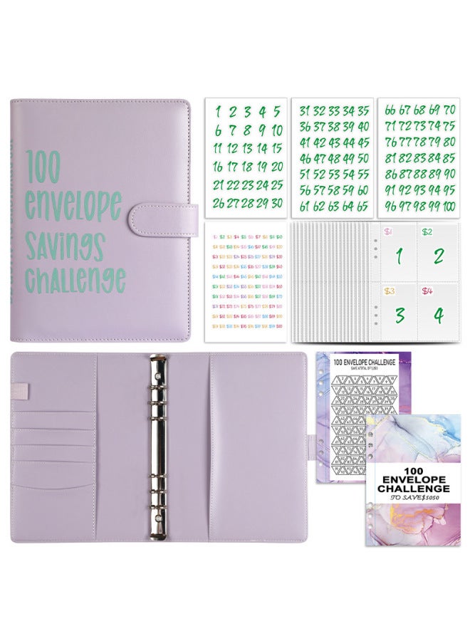 HONGYANG Envelope Challenge Binder Couple's 100-day Challenge Saving Savings Hand Account Notebook - Image 1