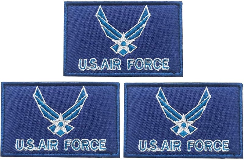 JAVD 3Pack USA Air Force Wings Flag Patch - Tactical Embroidery Patch for Hats, Bags, Jackets, Clothes - Team Military Patch - Image 1