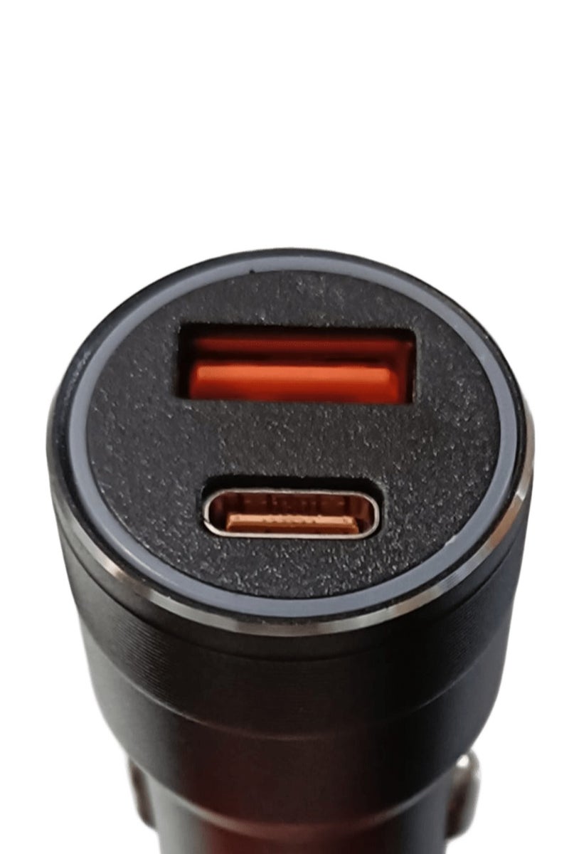 دريم شاحن سيارة USB C، شاحن سيارة مدمج بمنفذين من النوع C بقوة 38 وات مع إضاءة LED - Image 2