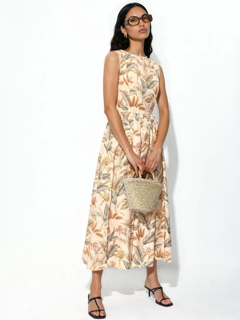 هيكاب Cotton Dress with Lace Detail