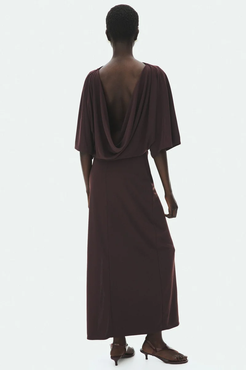 H&M  Cowl-back jersey dress for Women | Best Price UAE