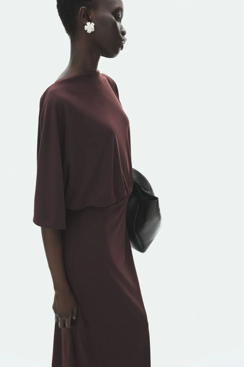 H&M  Cowl-back jersey dress for Women | Best Price UAE