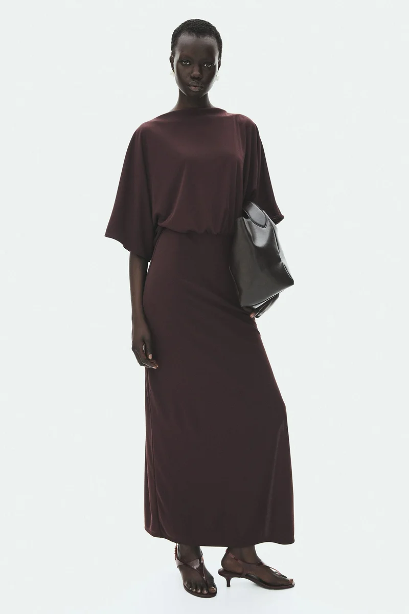 H&M  Cowl-back jersey dress for Women | Best Price UAE