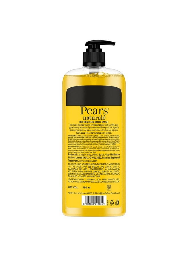 Pears Naturale Refreshing Vitamin C Body Wash With Natural Yuzu Lemon, Vitamin C & Honey Extract | For Refreshed & Radiant Skin| 750 Ml - Image 2
